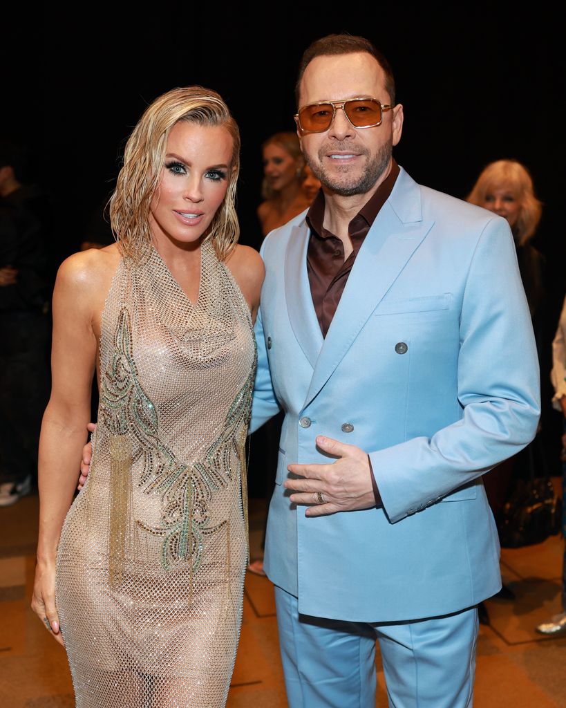 Jenny McCarthy and Donnie Wahlberg attend the 2025 iHeartRadio Music Awards at Dolby Theatre in Los Angeles, California on March 17, 2025. Broadcasted live on FOX.