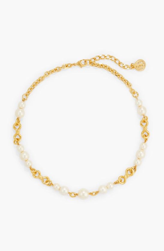 Ben-Aman - 24-karat gold-plated faux pearl necklace