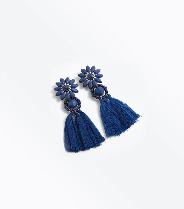 blue statement earrings new look