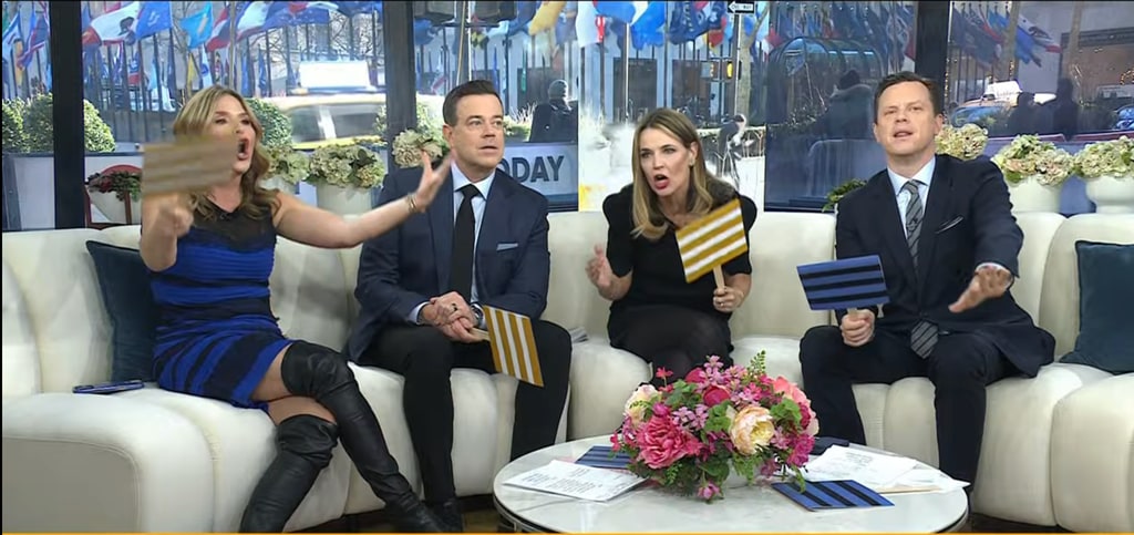 Savannah Guthrie had a different view on the dress colors to co-host Willie Geist - who was filling in for Craig Melvin 