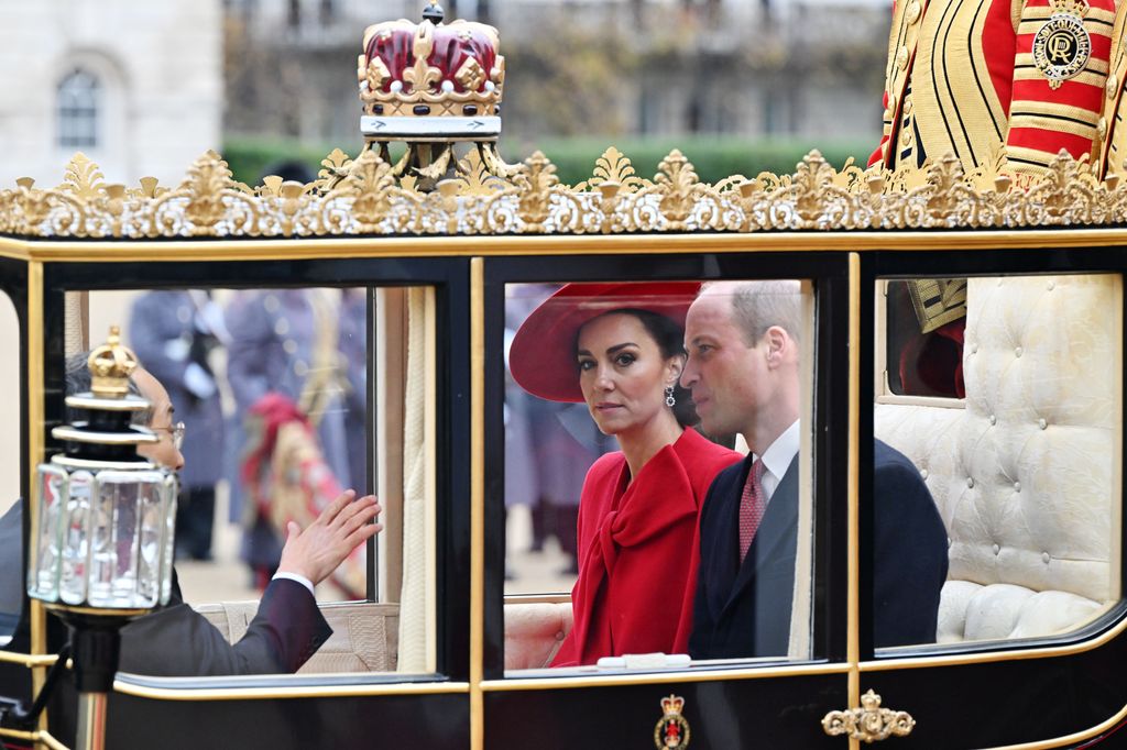 William and Kate in State Coach