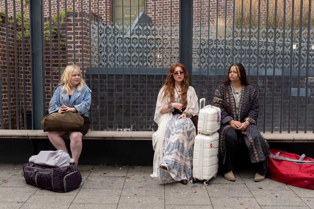 Pictured (L-R): Maggie (Nicola Coughlan), Whitney (Hannah Onslow), Eddie (Lydia West)
