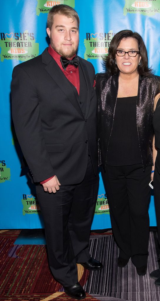Parker O'Donnell and Rosie O'Donnell stood together smiling