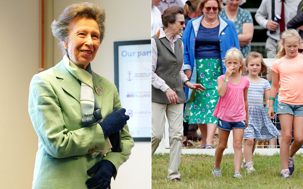 Princess Anne in Portsmouth and with granddaughters in 2019