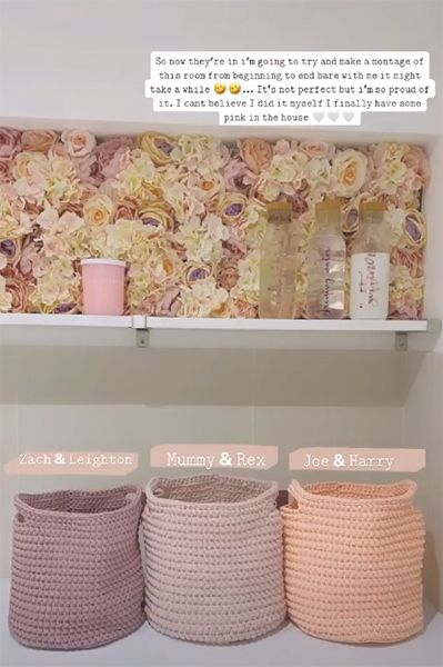 stacey solomon pink room laundry baskets
