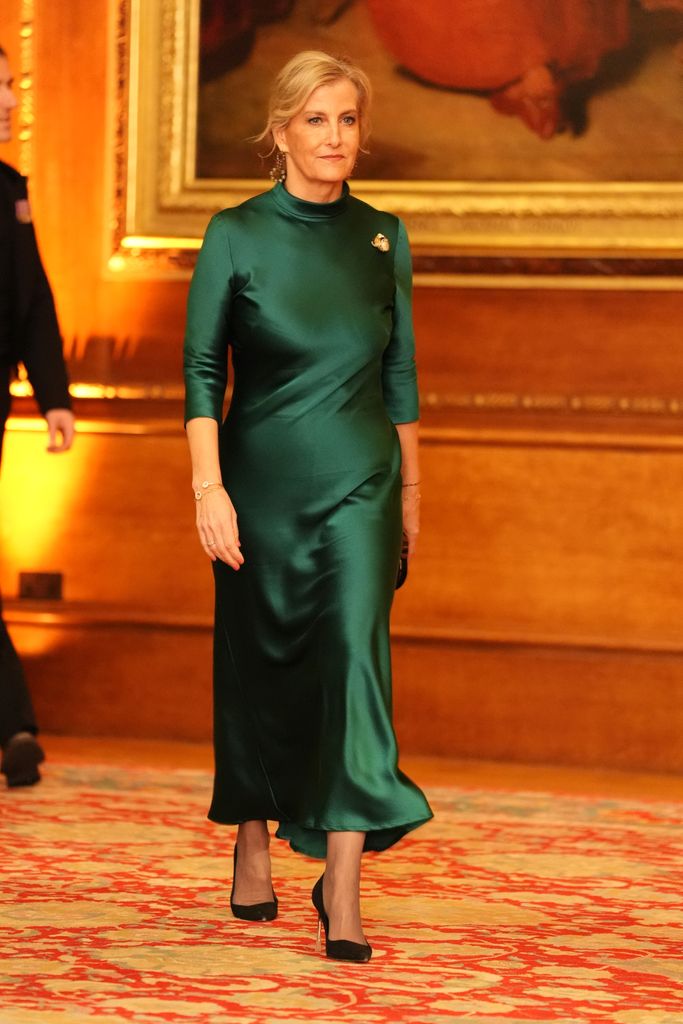 The Duchess of Edinburgh in an emerald dress