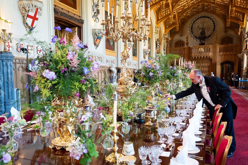 Table set-up inside St George's Hall