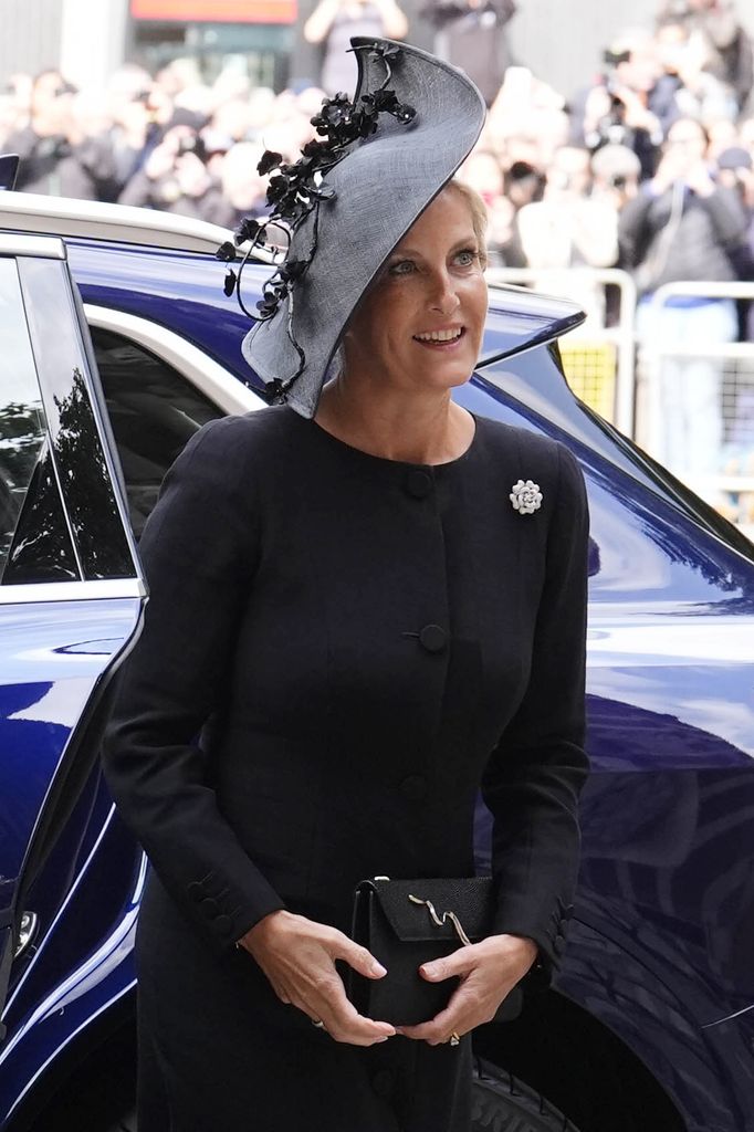 Sophie, Duchess of Edinburgh arrives for the Requiem Mass service for Katharine, Duchess of Kent at Westminster Cathedra