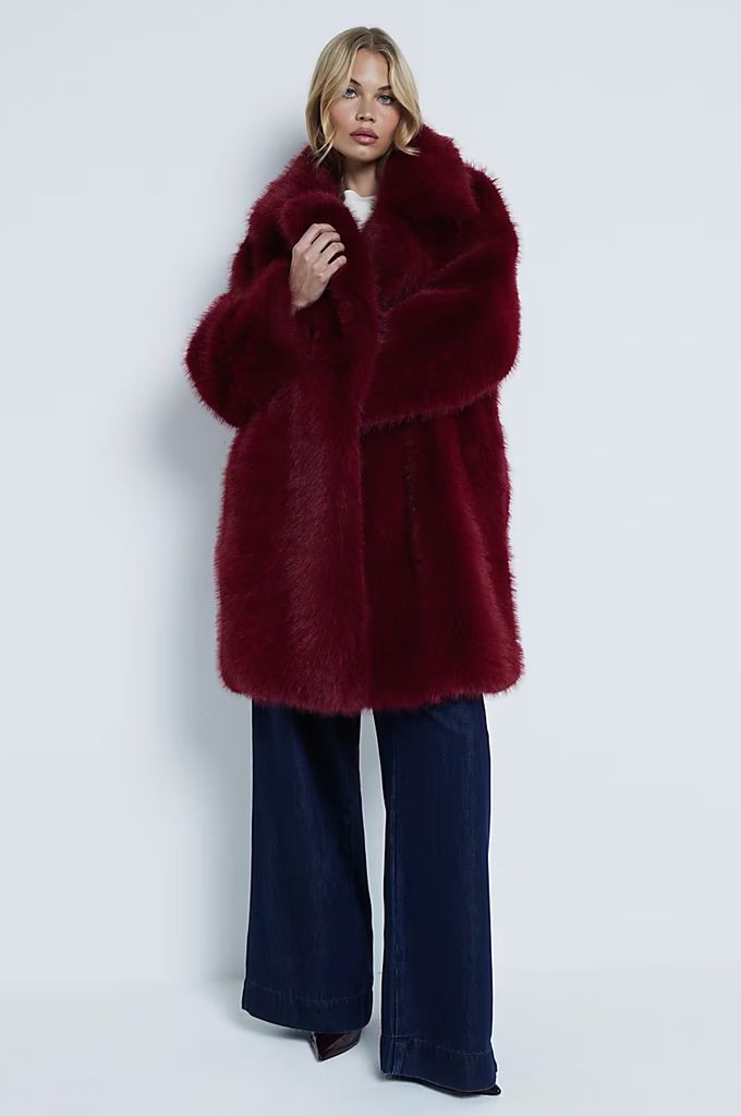 River Island faux fur coat