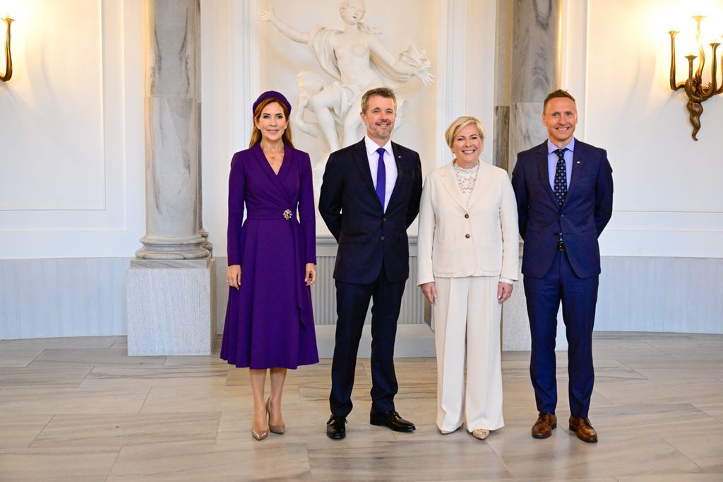 King Frederik and Queen Mary posed with President Halla Tomasdottir and husband in palace