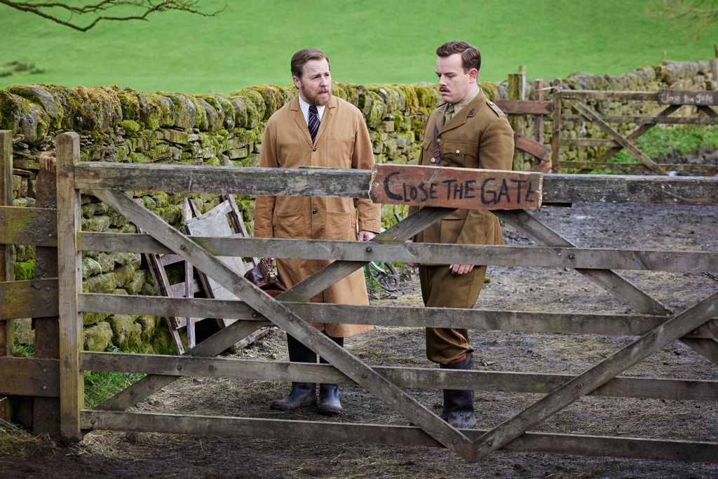 Samuel West and Callum Woodhouse as Siegfried and Tristan in All Creatures Great and Small