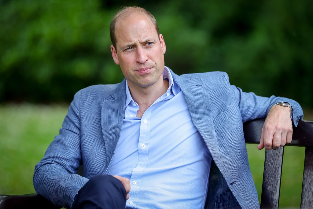 Prince William on bench