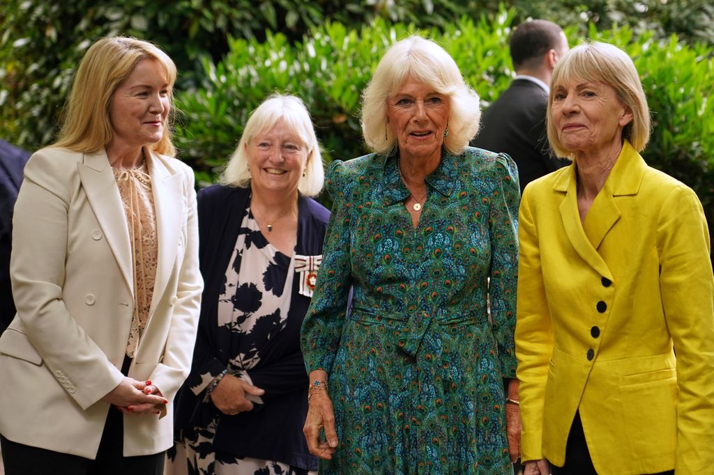 Queen Camilla in a crowd of women