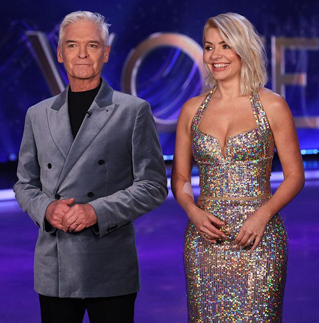 Phillip Schofield and Holly Willoughby chat to audience during Dancing On Ice