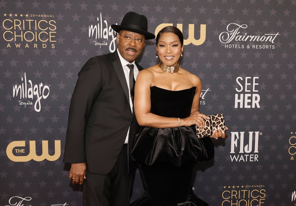 LOS ANGELES, CALIFORNIA - JANUARY 15: (L-R) Courtney B. Vance and Angela Bassett attend the 28th Annual Critics Choice Awards at Fairmont Century Plaza on January 15, 2023 in Los Angeles, California. (Photo by Kevin Winter/Getty Images for Critics Choice Association)