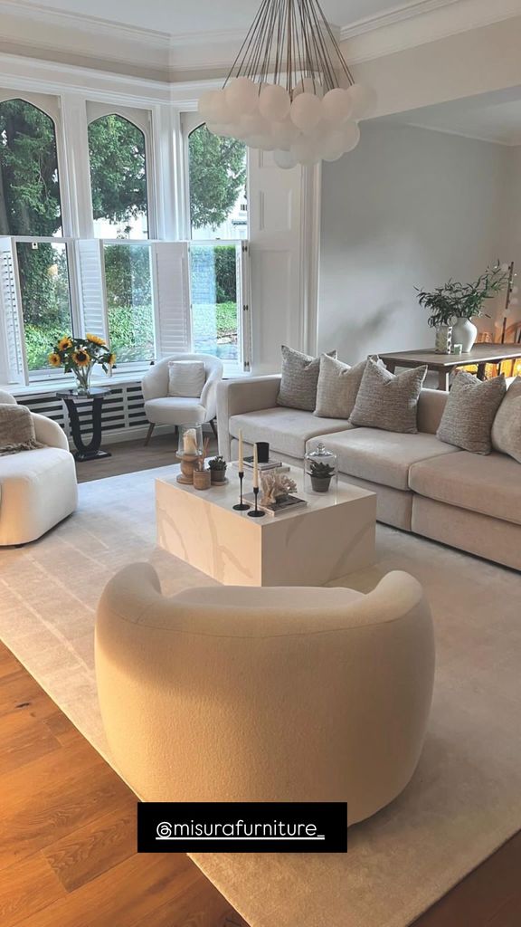 Mark Wright's sofa in his living room