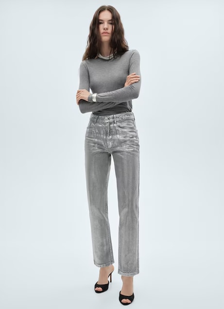 Mango silver jeans