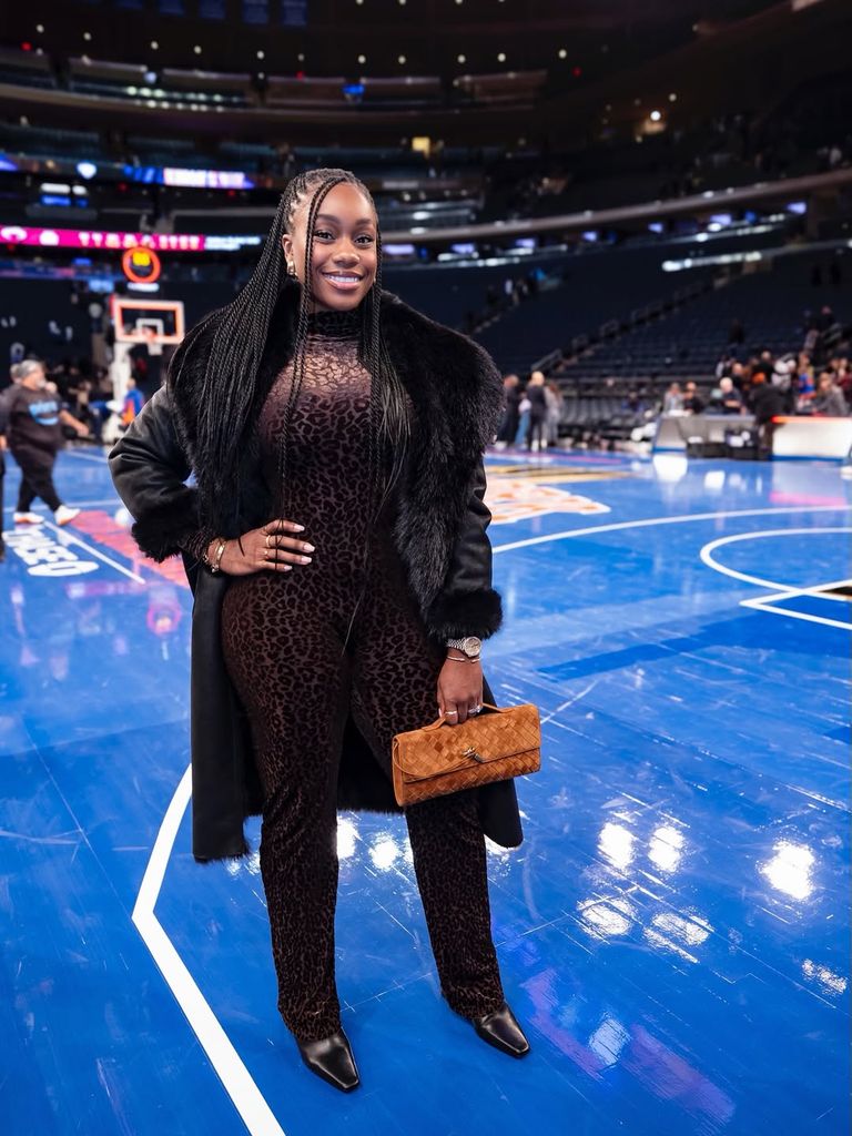 Shannon Phillips celebrating a Knicks win