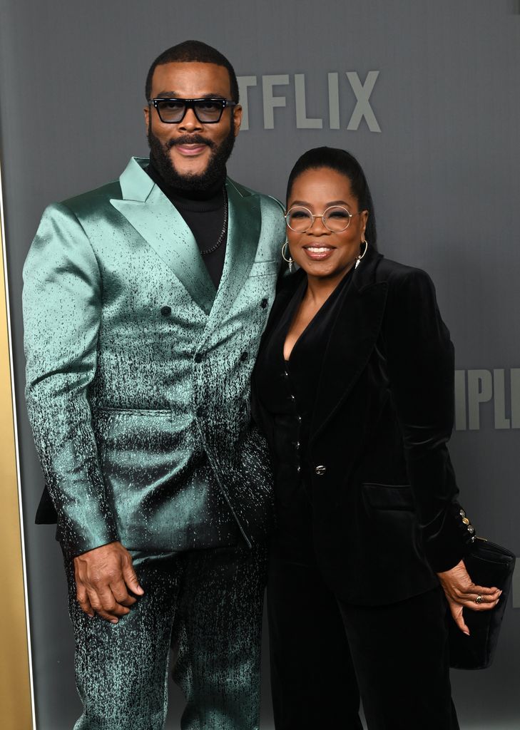 Tyler Perry, Oprah Winfrey at "The Six Triple Eight" Los Angeles Premiere at The Egyptian Theater on December 03, 2024 in Los Angeles, California