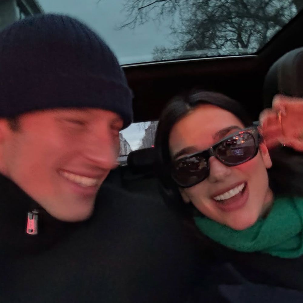 Dua Lipa is all smiles with Callum Turner