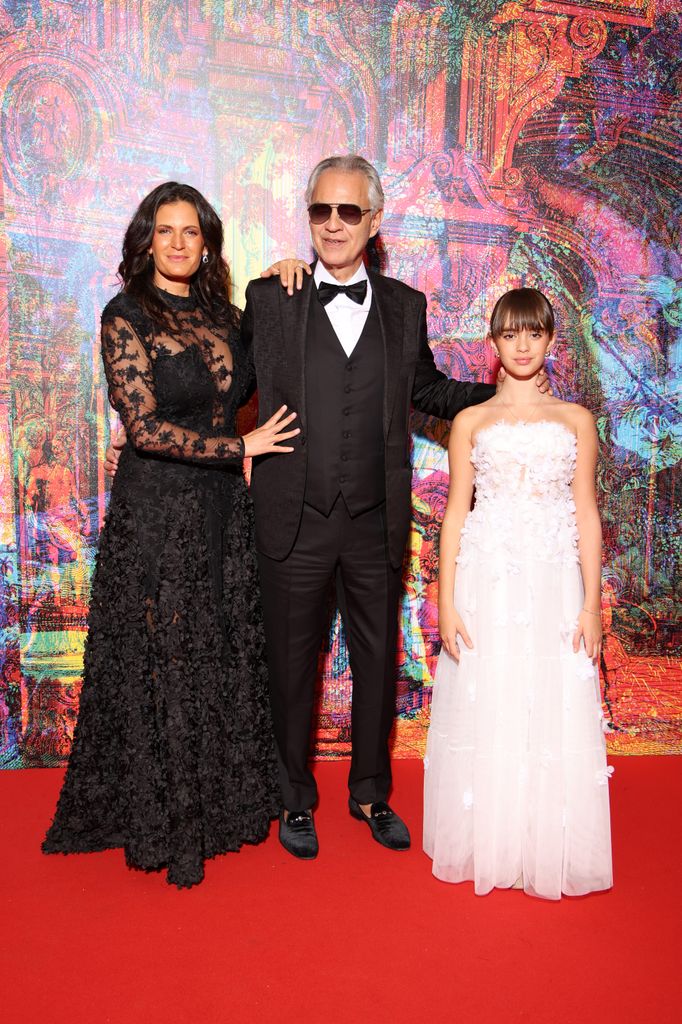   Veronica Berti, Andrea Bocelli et Virginia Bocelli