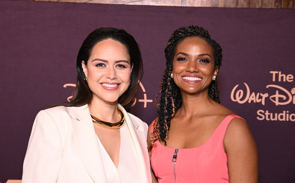 Britt Leach and Mekia Cox attend The Walt Disney Company Emmy Awards Party at Otium on January 15, 2024 in Los Angeles, California