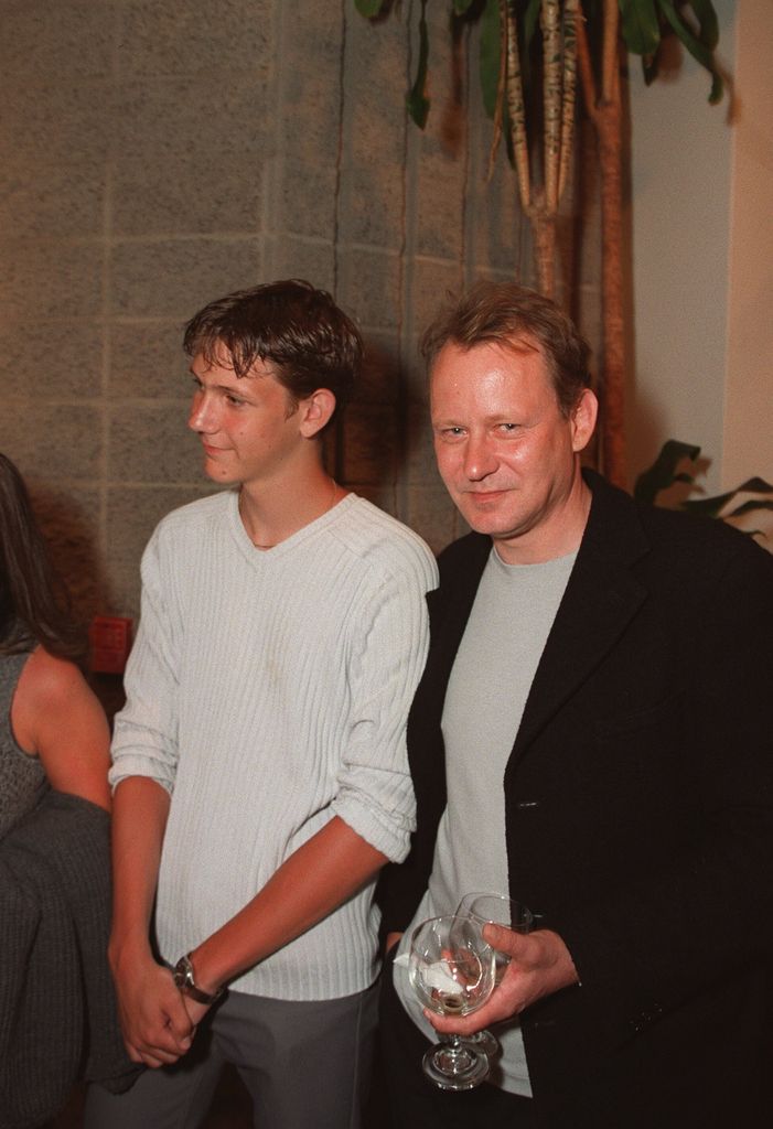 Sam with his dad, Stellan Skarsgard