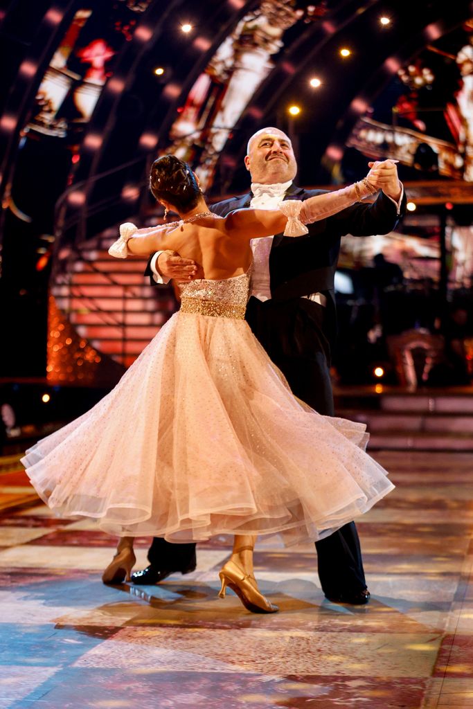 Wynne Evans dancing with Viennese Waltz with Katya Jones