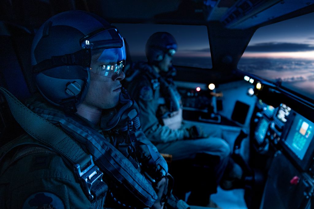 two pilots in plane