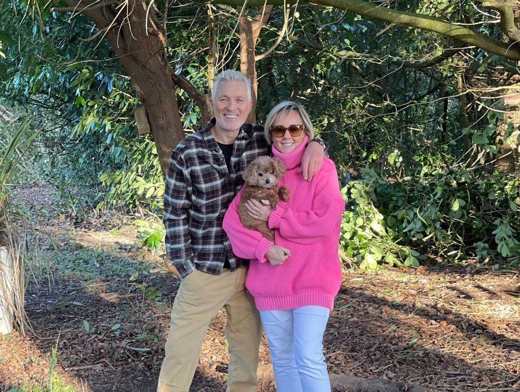 Martin Kemp and Shirlie Kemp with their dog at the gorgeous home