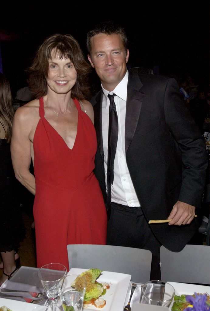 Matthew Perry and his mother in 2002 in Los Angeles
