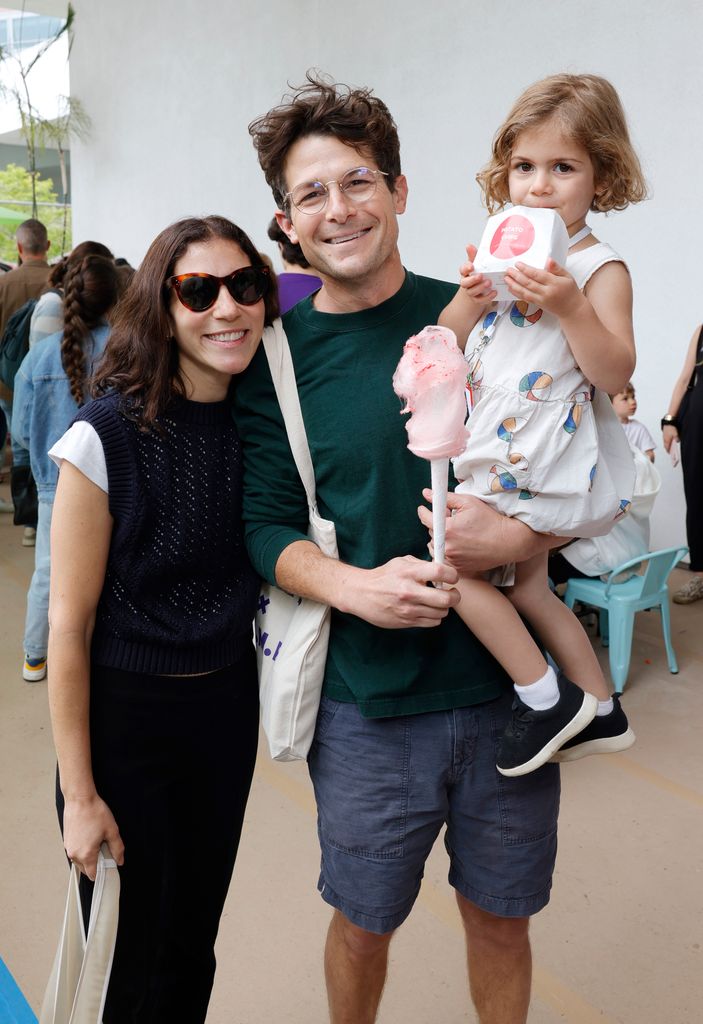 Nicole Cari, Jacob Soboroff, and daughter Lucia attend Hammer Museum K.A.M.P. on May 21, 2023 in Los Angeles, California