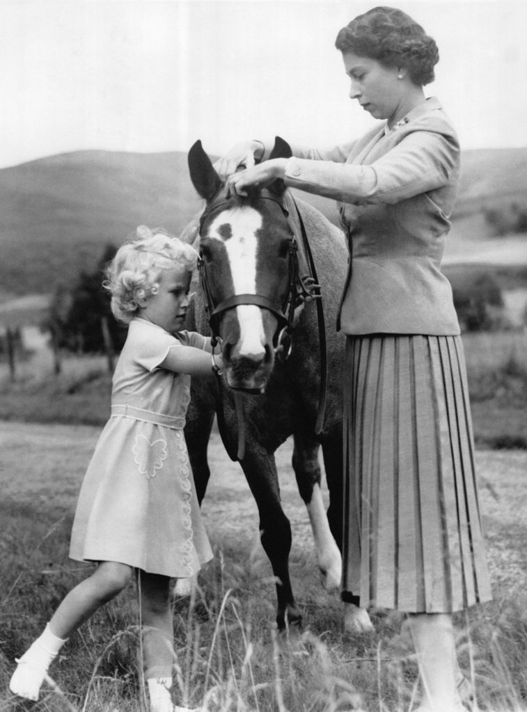 Princess Anne holds a pony