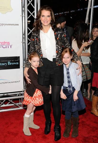 Brooke Shields with her daughters Grier and Rowan