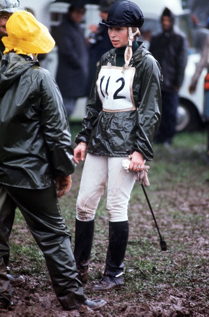 Princess Anne in her riding gear in 1975