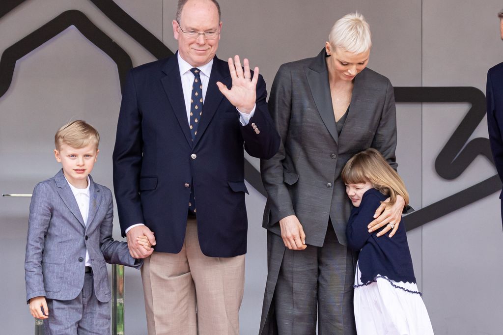 Prince Albert and Princess Charlene with their kids Gabriella and Jacques