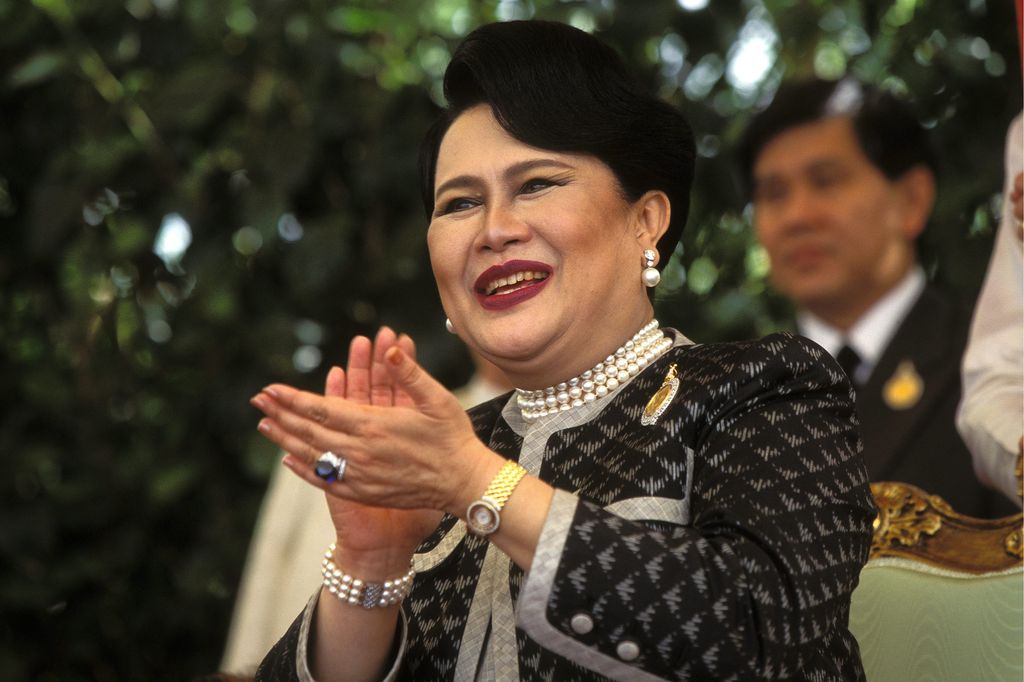 Visit of Queen Sirikit of Thailand at Tenerife Loro Park In Tenerife, Spain On January 24, 1996.