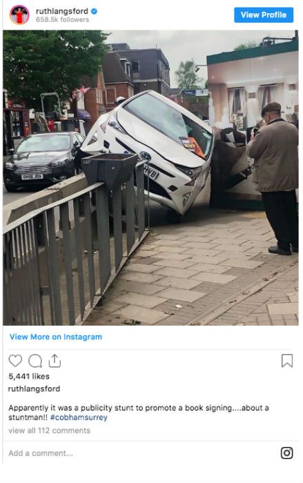 ruth langsford photo car crash
