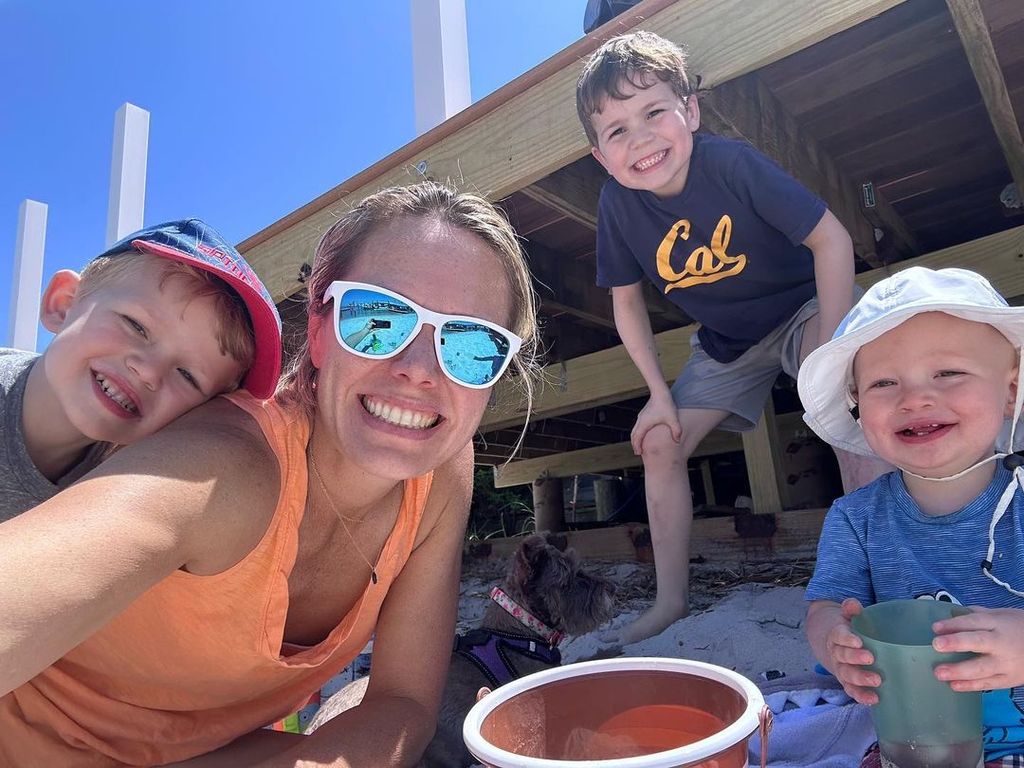 TODAY's Dylan Dreyer shares a cute beach photo with her three sons