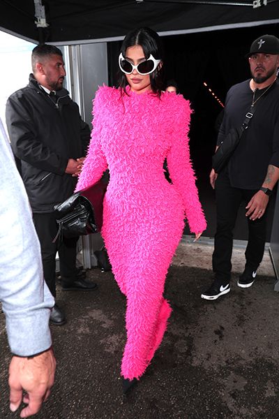 Paris Fashion Week Kylie Jenner Pink Texture
