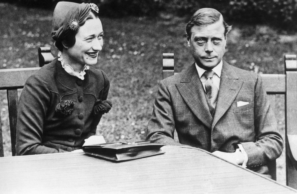 The Duke and Duchess of Windsor sitting at a table at Chateau de Cande