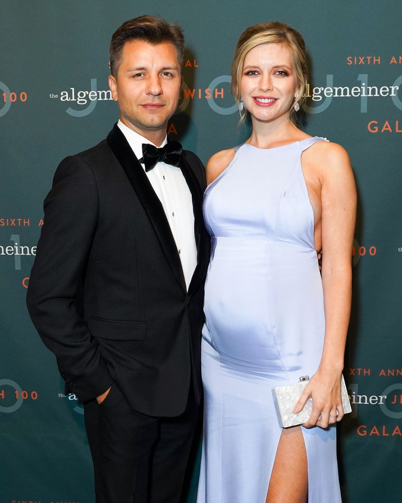 Pasha Kovalev and Rachel Riley pose at gala