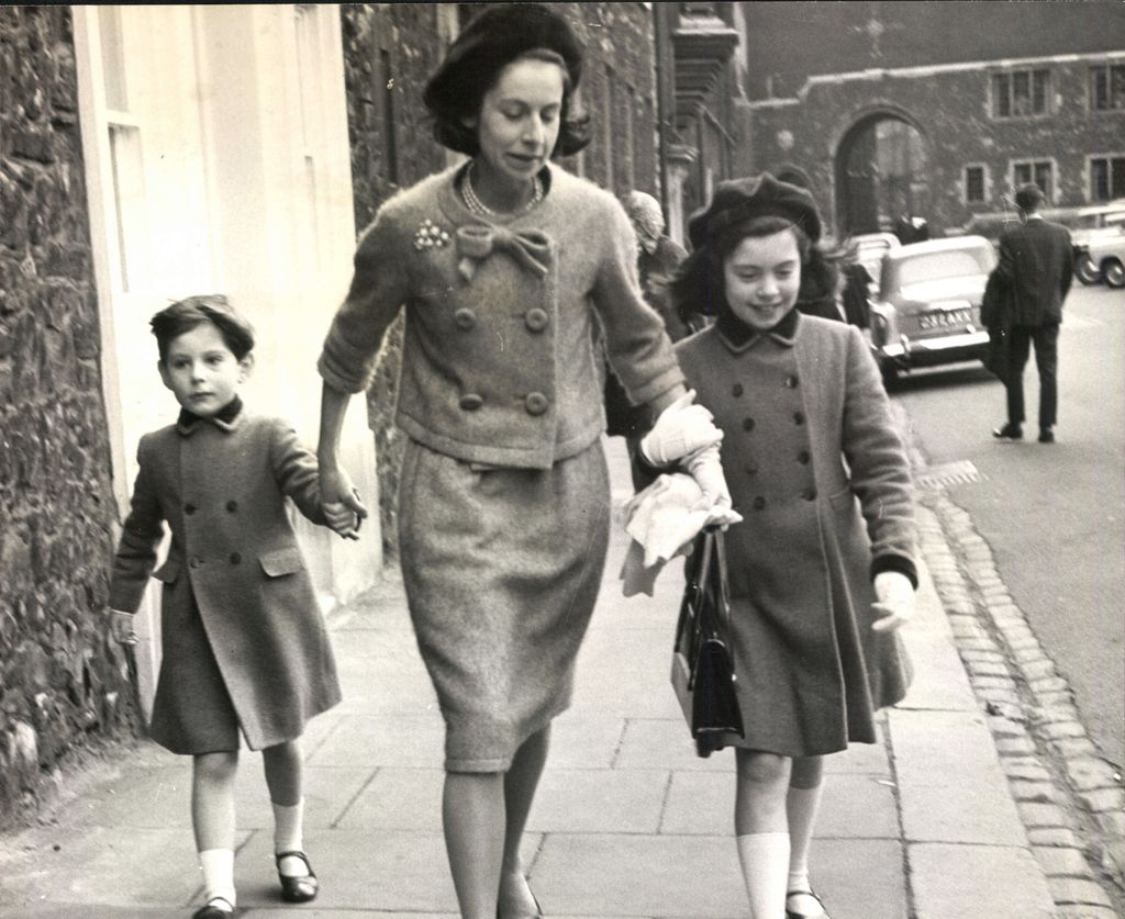 Countess of Airlie with her son and daughter 