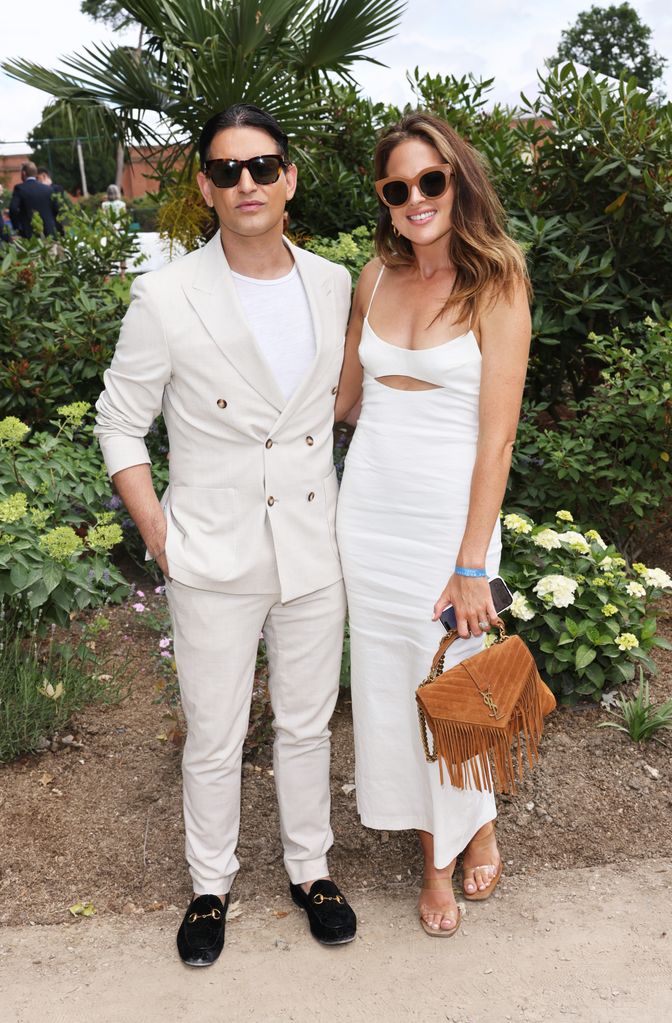 Ollie Locke and Binky Felstead stunned in white for the fun day out at Boodles