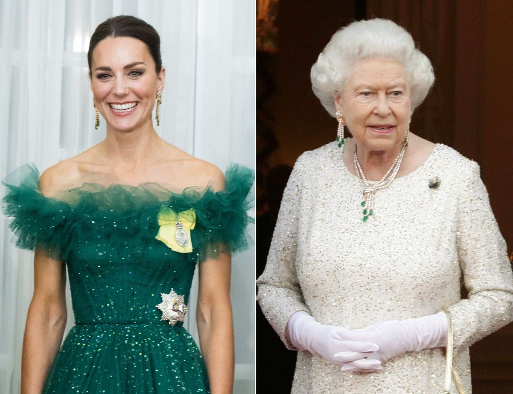 Kate wearing emerald earrings