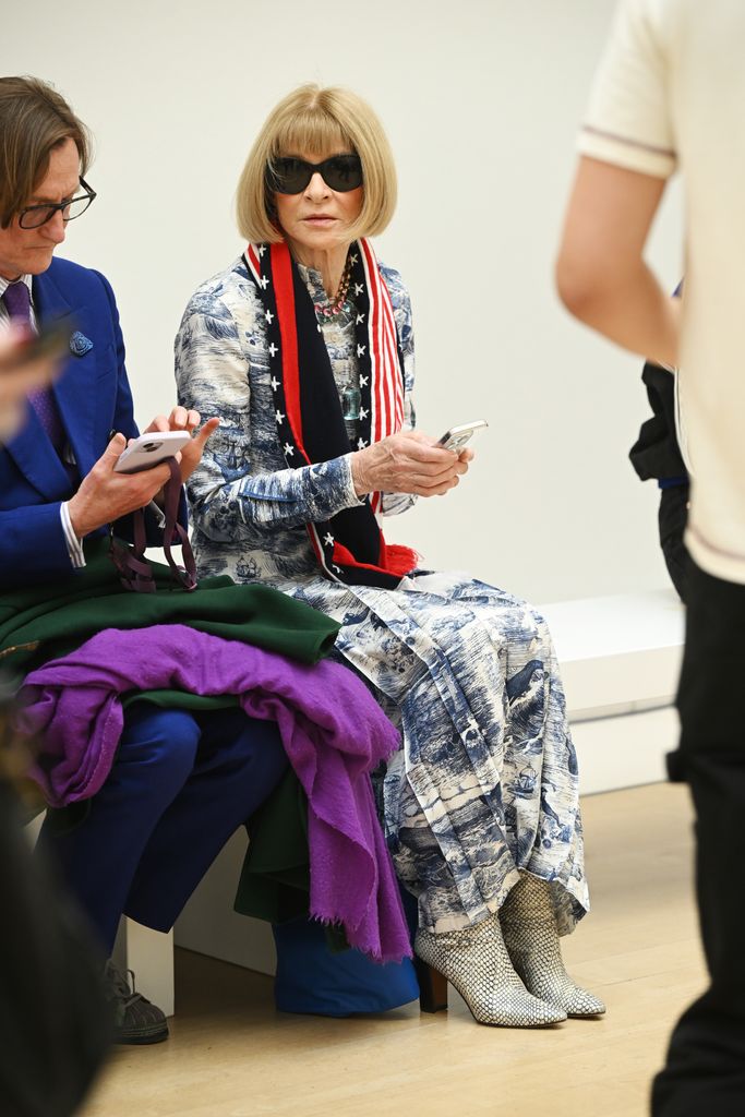 Anna Wintour attends the SS Daley show during London Fashion Week September 2024 on September 13, 2024 in London, England