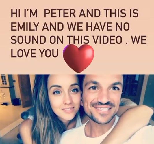 peter andre emily macdonagh message