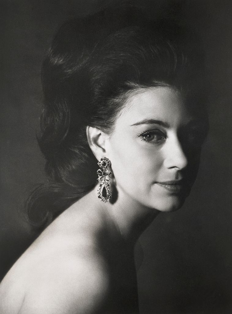 Princess Margaret gazes confidently at the photographer – her husband Lord Snowdon – in a 1967 image reminiscent of the controversial photo taken for her 29th birthday