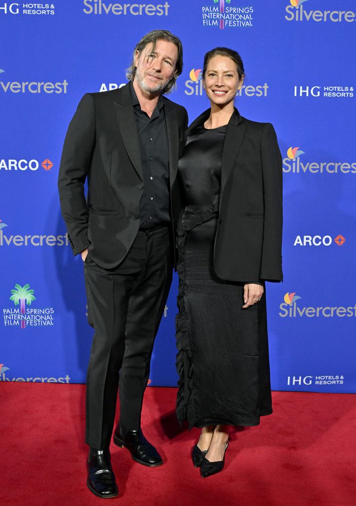 Edward Burns and Christy Turlington attend the 36th Annual Palm Springs International Film Festival Film Awards at Palm Springs Convention Center on January 03, 2025 in Palm Springs, California. (Photo by Axelle/Bauer-Griffin/FilmMagic)