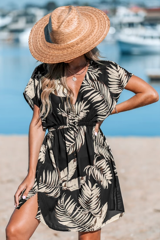  cupshe white lotus inspired kaftan